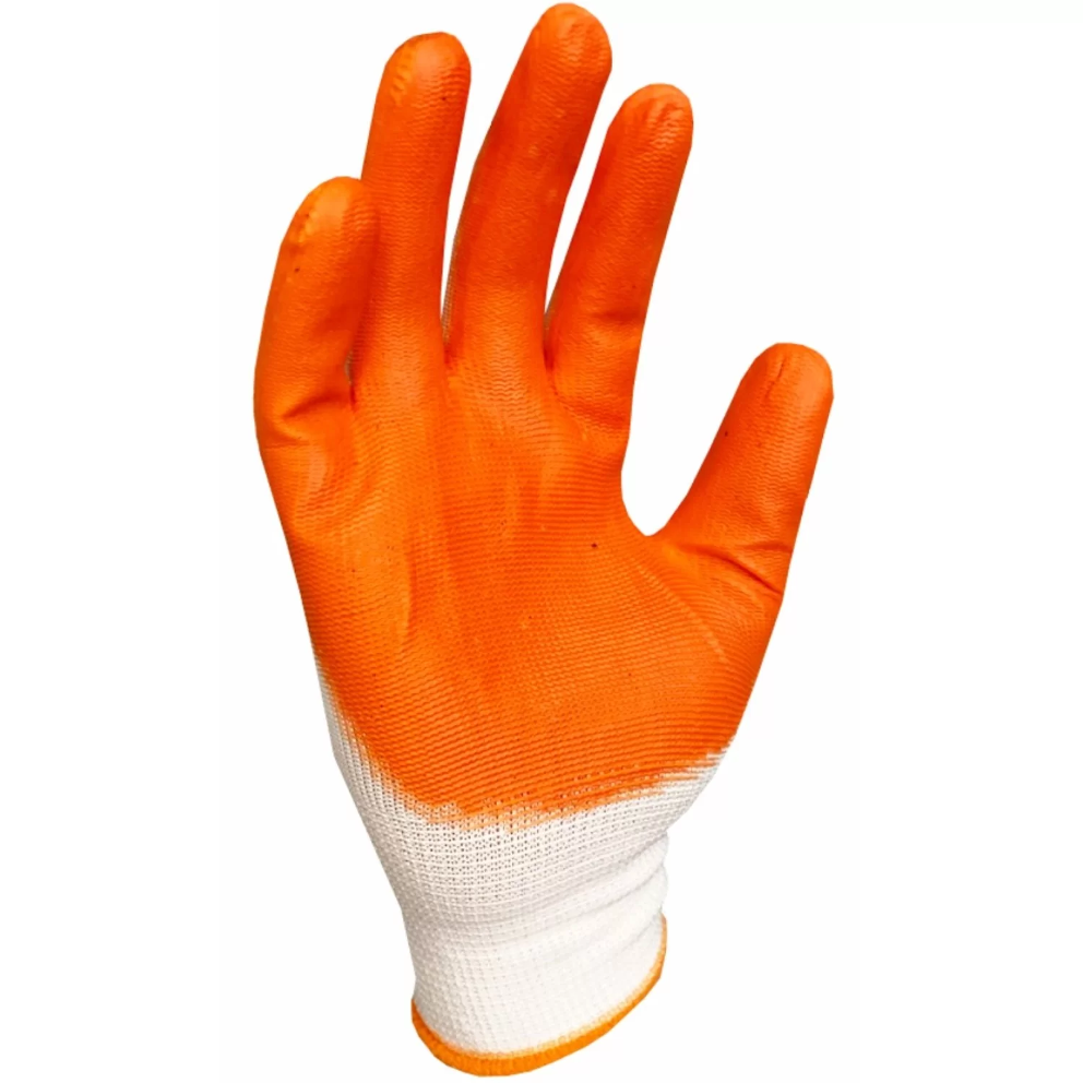 Рукавиці трикотажні з нітриловим покриттям Вампірки Econom оранжеві, BLUETOOLS (220-2216)